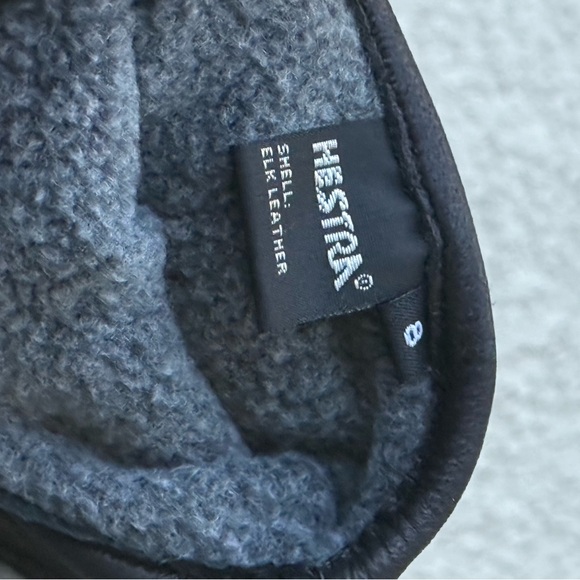 Hestra Black Rättvik Elk Leather Gloves 3176HK-10 Men's New With Tags 9 - Picture 9 of 12